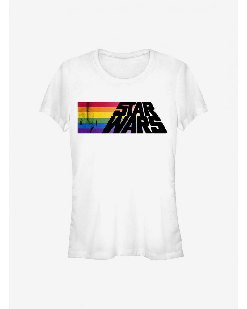 Star Wars Rainbow Stripe Logo T-Shirt $6.31 T-Shirts