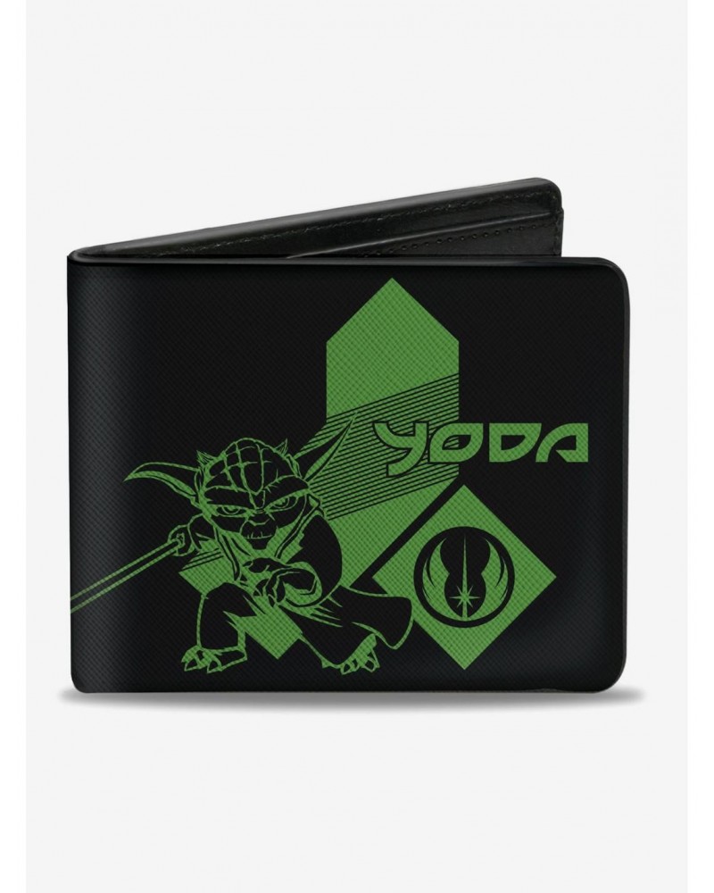 Star Wars The Clone Wars Yoda Pose Logo Bifold Wallet $8.36 Wallets