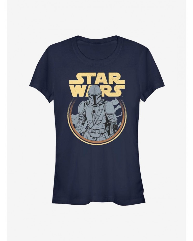 Star Wars The Mandalorian The Child Retro Mando Girls T-Shirt $7.77 T-Shirts