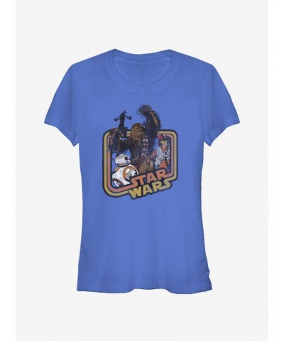 Star Wars Retro Chewbacca and Poe Dameron Girls T-Shirt $7.28 T-Shirts