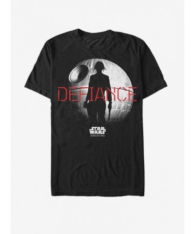 Star Wars Jyn Defiance Silhouette T-Shirt $6.37 T-Shirts