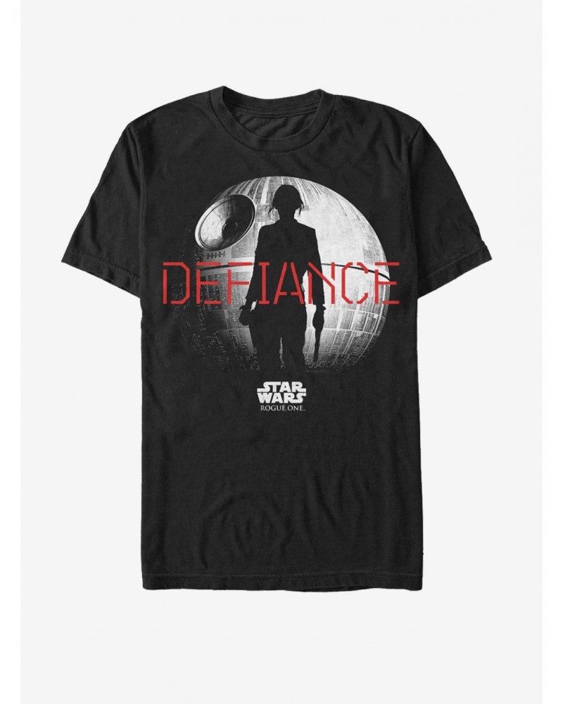 Star Wars Jyn Defiance Silhouette T-Shirt $6.37 T-Shirts