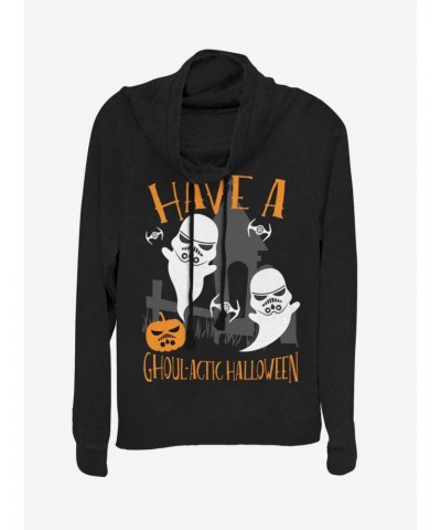 Star Wars Ghoulactic Halloween Cowl Neck Long-Sleeve Girls Top $17.96 Tops