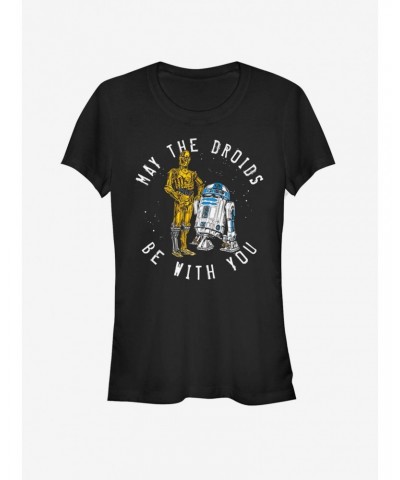 Star Wars Droid Luck May the Fourth Girls T-Shirt $5.99 T-Shirts