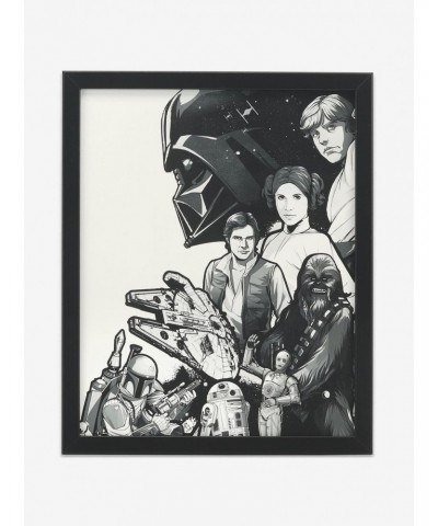 Star Wars Featured Characters Framed Wood Wall Decor $17.96 Décor