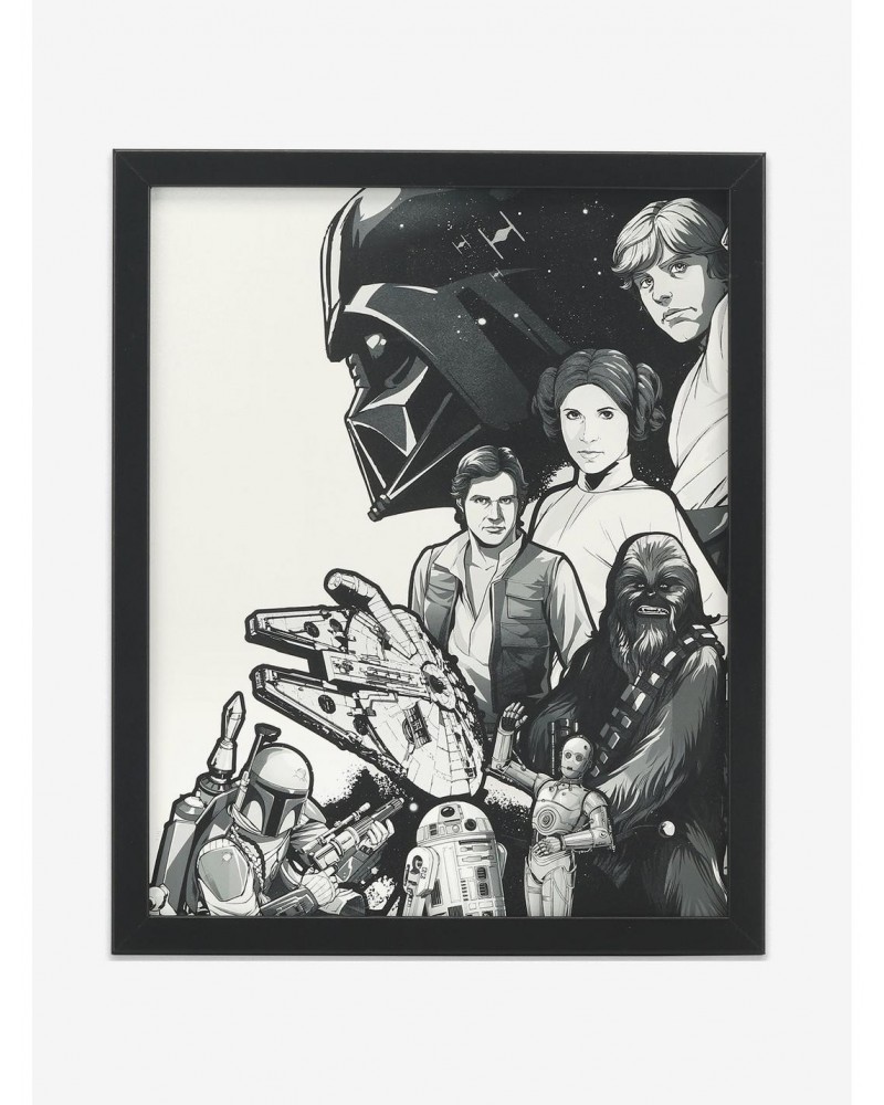 Star Wars Featured Characters Framed Wood Wall Decor $17.96 Décor