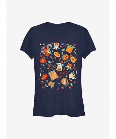 Star Wars The Mandalorian The Child Candy Hunter Girls T-Shirt $6.96 T-Shirts