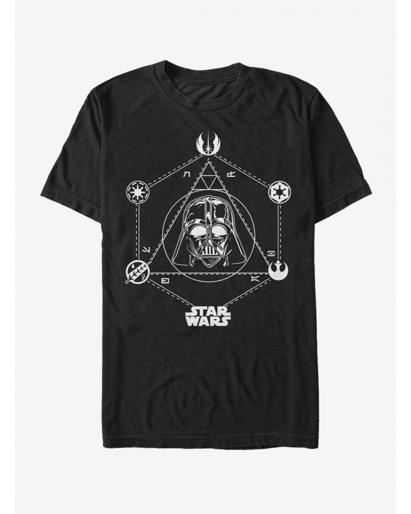 Star Wars Darth Vader Symbols T-Shirt $6.83 T-Shirts