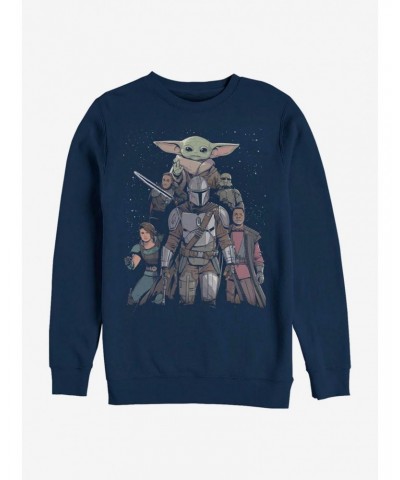 Star Wars The Mandalorian Poster Crew Sweatshirt $11.51 Sweatshirts