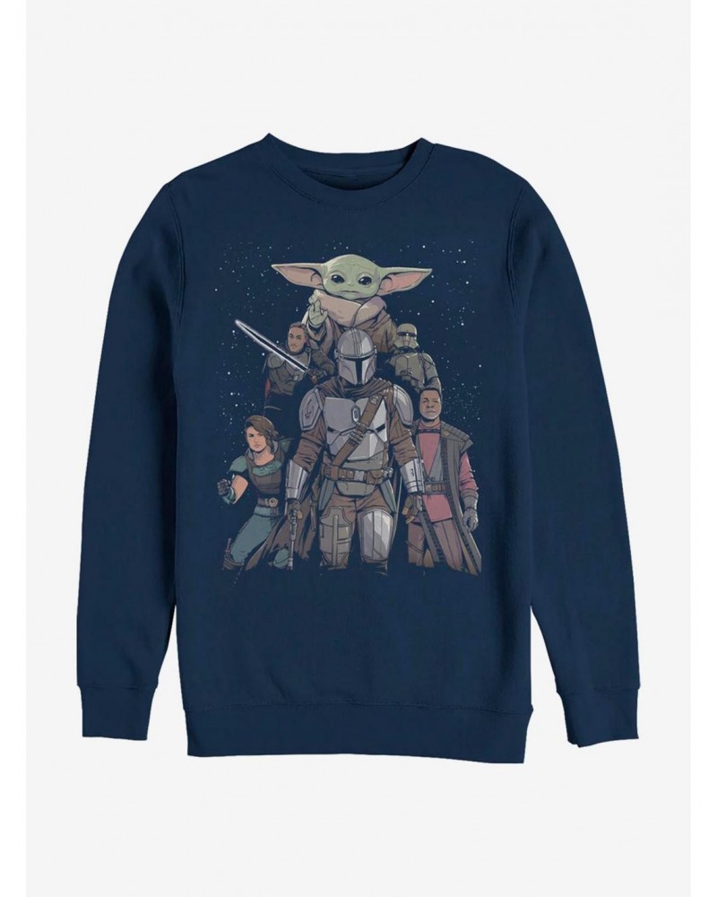 Star Wars The Mandalorian Poster Crew Sweatshirt $11.51 Sweatshirts