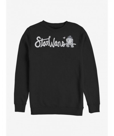 Star Wars Cursive R2 Crew Sweatshirt $8.86 Sweatshirts