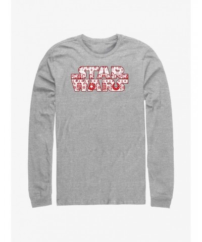 Star Wars Festive Fill Logo Long-Sleeve T-Shirt $9.74 T-Shirts