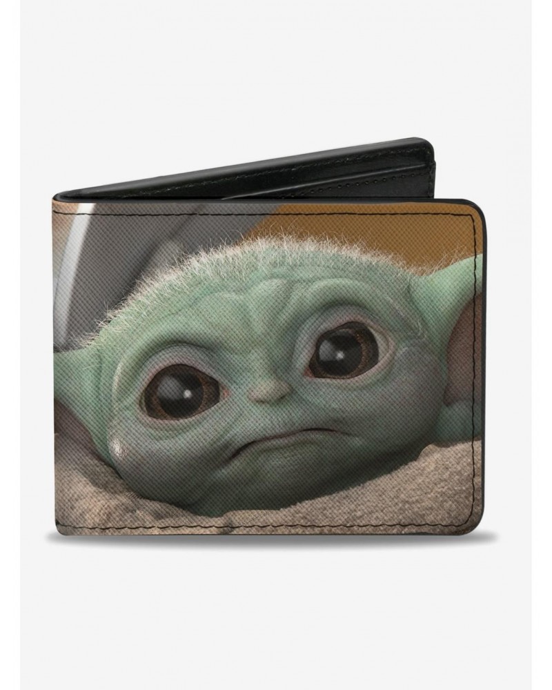 Star Wars The Mandalorian The Child Frown Pose Bifold Wallet $7.37 Wallets