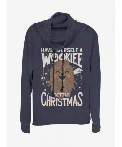 Star Wars Chewbacca Wookiee Little Christmas Cowl Neck Long-Sleeve Girls Top $17.24 Tops