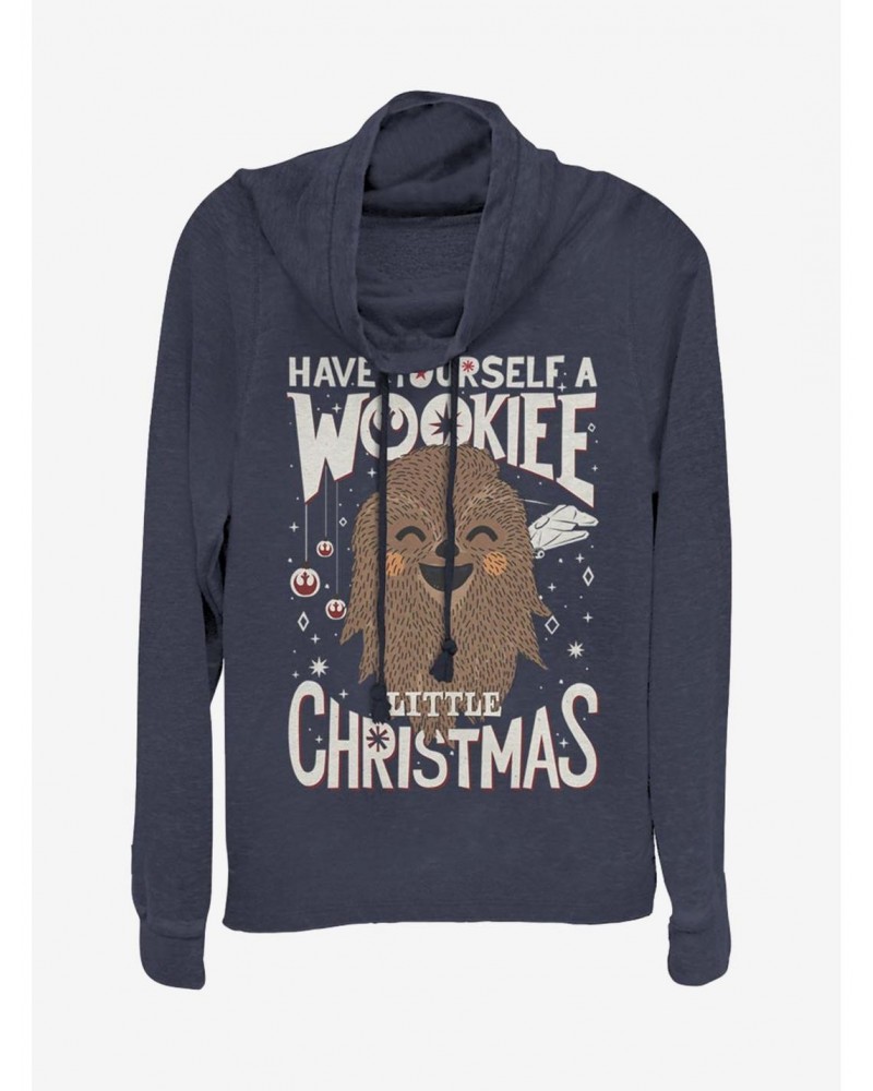 Star Wars Chewbacca Wookiee Little Christmas Cowl Neck Long-Sleeve Girls Top $17.24 Tops