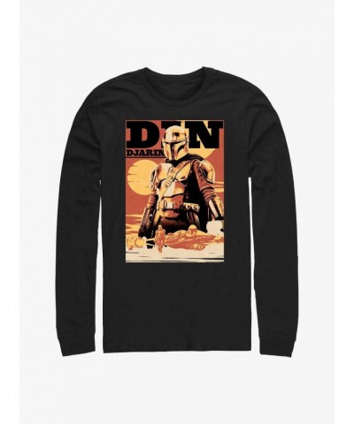 Star Wars The Book Of Boba Fett Din Djarin The Mandalorian Long-Sleeve T-Shirt $11.84 T-Shirts