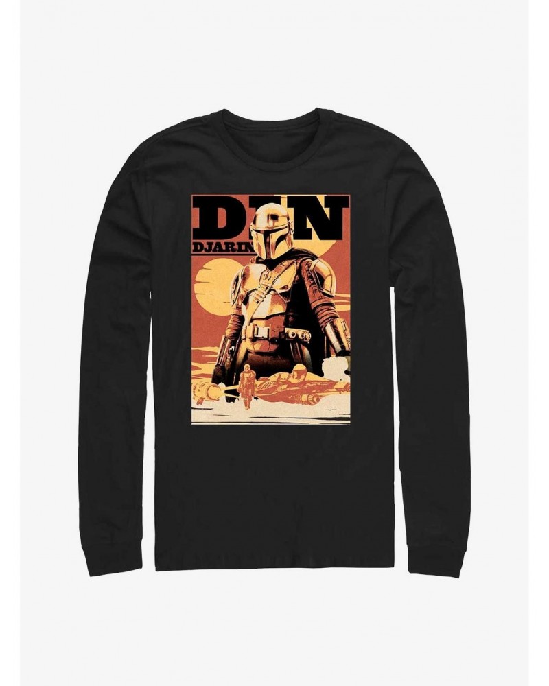 Star Wars The Book Of Boba Fett Din Djarin The Mandalorian Long-Sleeve T-Shirt $11.84 T-Shirts