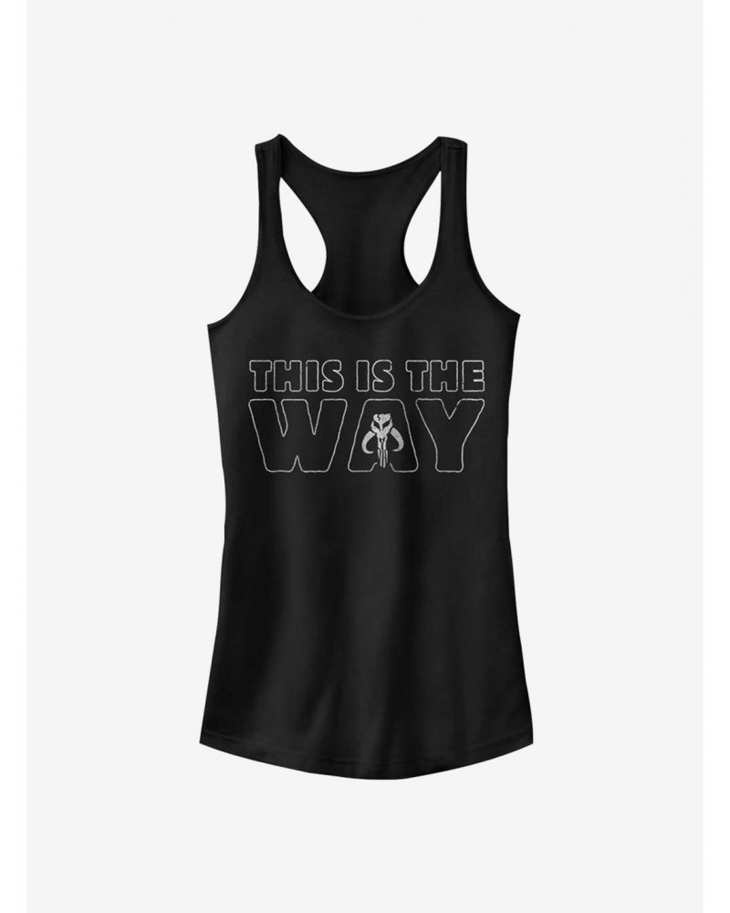 Star Wars The Mandalorian This Is The Way Outline Girls Tank $7.97 Tanks