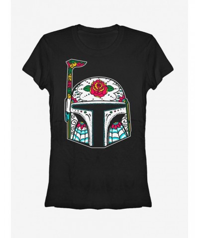 Rose Sugar Skull Boba Fett Girls T-Shirt $6.31 T-Shirts