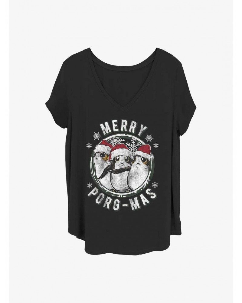 Star Wars: The Last Jedi Merry Porgmas Girls T-Shirt Plus Size $9.71 T-Shirts