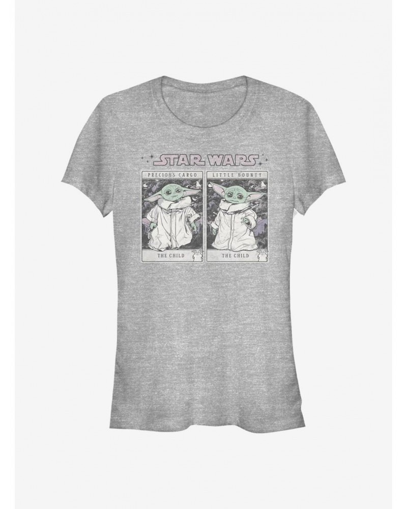 Star Wars The Mandalorian The Child Double Tarot Girls T-Shirt $5.34 T-Shirts