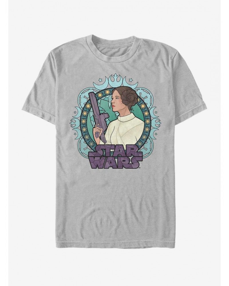 Star Wars Leia Glass T-Shirt $5.44 T-Shirts