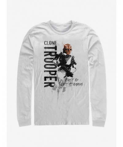 Star Wars The Clone Wars Trooper Running Long-Sleeve T-Shirt $10.53 T-Shirts