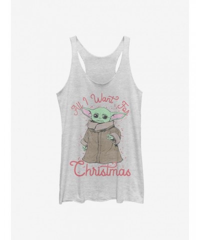 Star Wars The Mandalorian The Child Dear Santa Girls Tank $7.04 Tanks