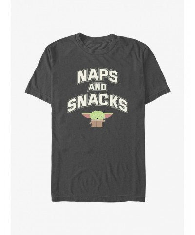 Star Wars The Mandalorian Naps and Snacks T-Shirt $4.66 T-Shirts