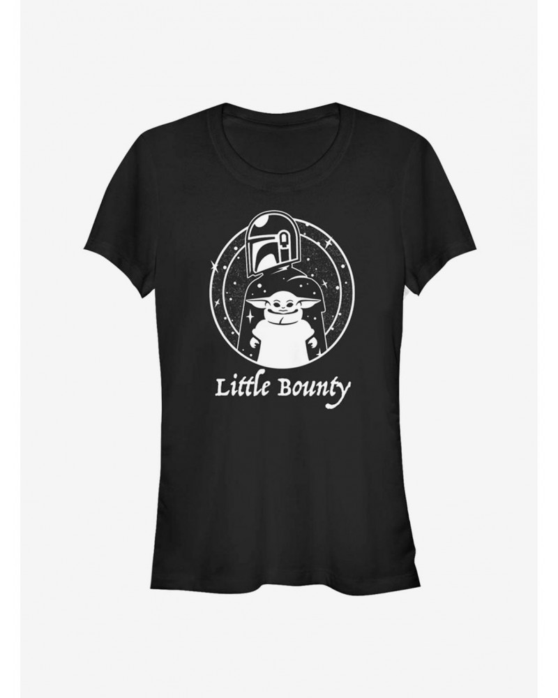 Star Wars The Mandalorian The Child Little Bounty Outline Girls T-Shirt $5.82 T-Shirts