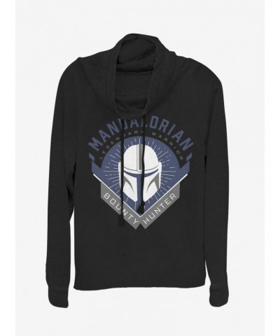 Star Wars The Mandalorian Mandalorian Crest Cowl Neck Long-Sleeve Girls Top $12.21 Tops