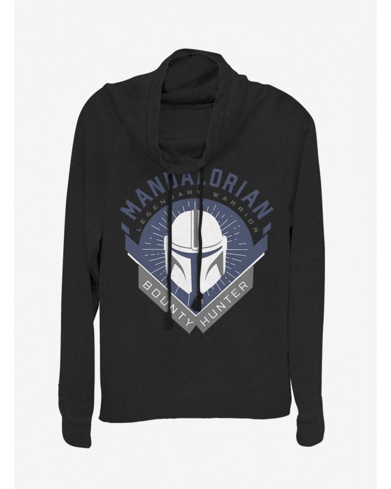 Star Wars The Mandalorian Mandalorian Crest Cowl Neck Long-Sleeve Girls Top $12.21 Tops