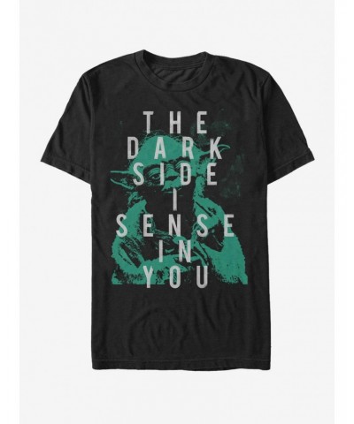 Star Wars Yoda Sense the Dark Side T-Shirt $6.68 T-Shirts