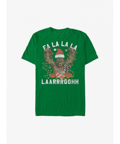 Star Wars Santa Chewie Fa La La La Largh T-Shirt $7.14 T-Shirts