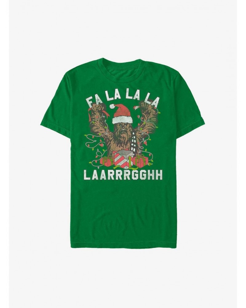 Star Wars Santa Chewie Fa La La La Largh T-Shirt $7.14 T-Shirts