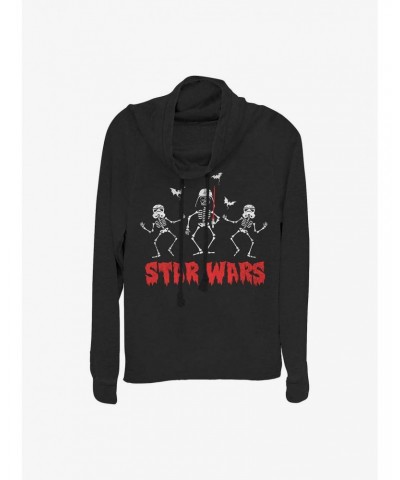 Star Wars Dark Side Creepy Wars Girls Cowlneck Long-Sleeve Top $12.93 Tops