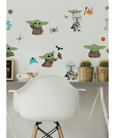 Star Wars The Mandalorian The Child Illustrated Peel And Stick Wall Decals $8.06 Decals