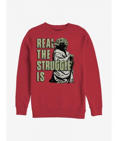 Star Wars Real The Struggle Is Crew Sweatshirt $10.33 Sweatshirts