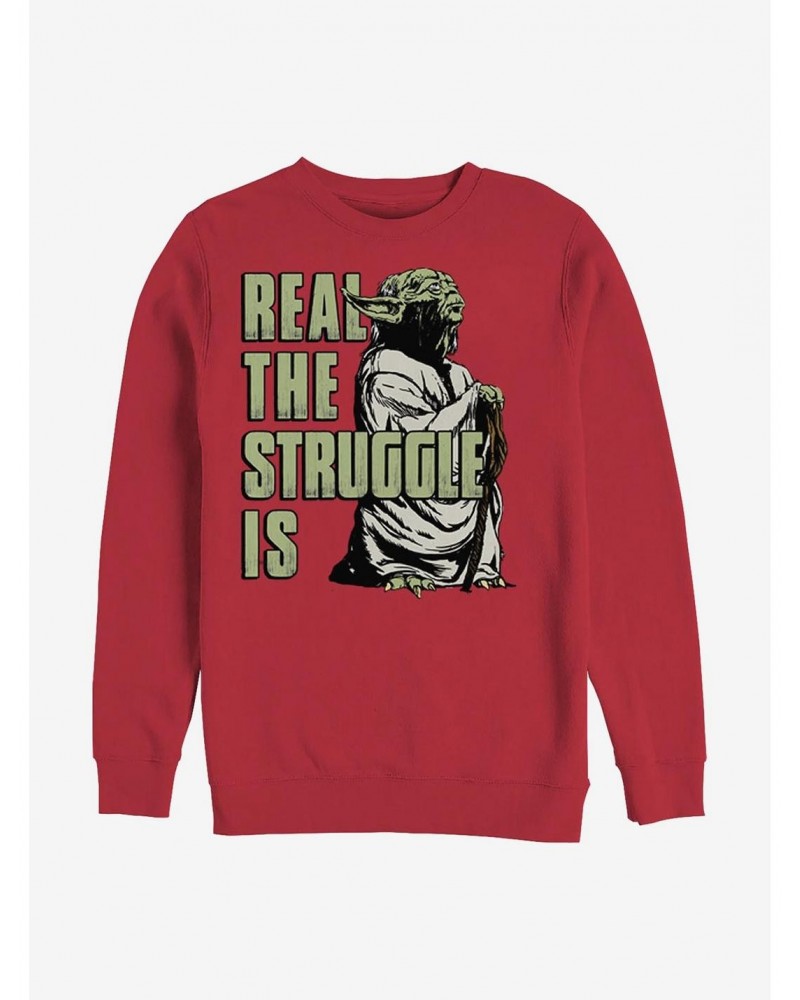 Star Wars Real The Struggle Is Crew Sweatshirt $10.33 Sweatshirts