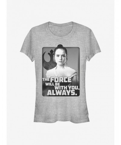 Star Wars: The Rise Of Skywalker With You Rey Girls T-Shirt $5.34 T-Shirts