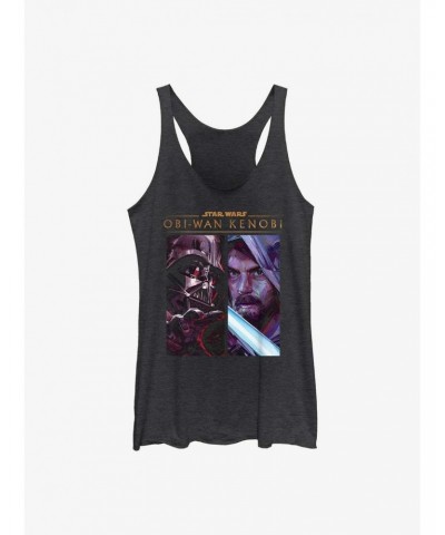 Star Wars Obi-Wan Kenobi Panels Girls Raw Edge Tank $6.84 Tanks