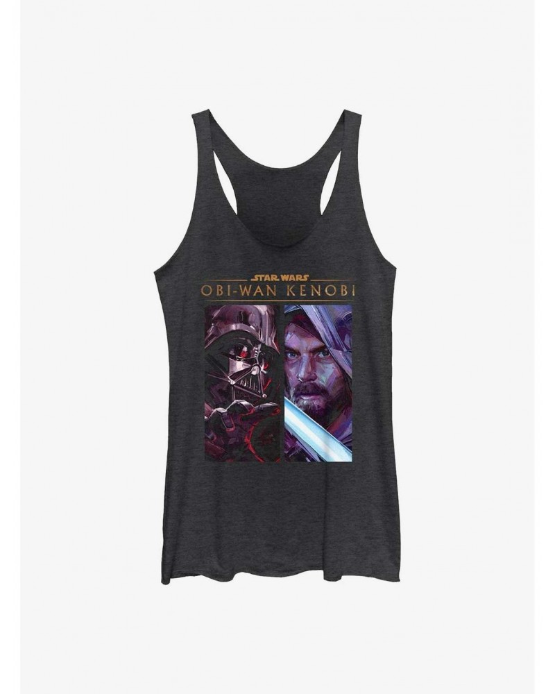 Star Wars Obi-Wan Kenobi Panels Girls Raw Edge Tank $6.84 Tanks