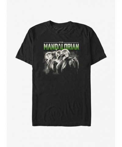 Star Wars The Mandalorian Grunge Mandalorians Lineup T-Shirt $7.30 T-Shirts