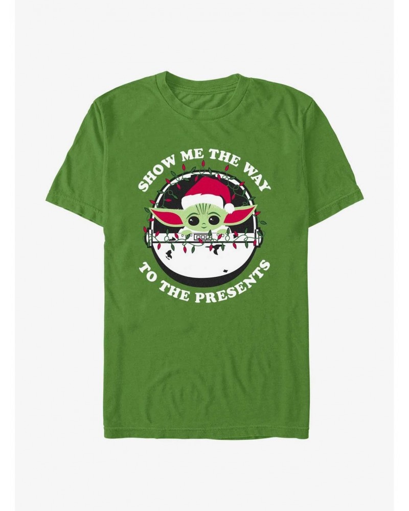 Star Wars The Mandalorian Santa Grogu Show Me The Presents T-Shirt $5.75 T-Shirts