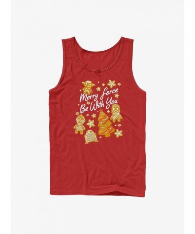 Star Wars Merry Force Be With You Cookies Tank $8.17 Tanks