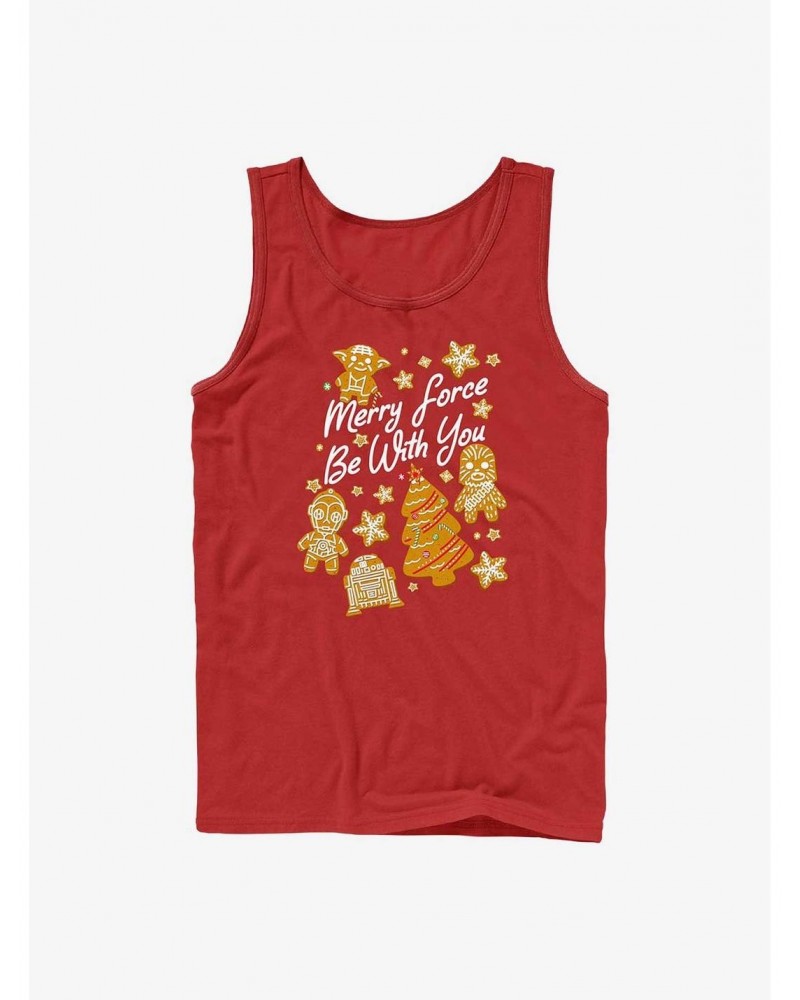 Star Wars Merry Force Be With You Cookies Tank $8.17 Tanks