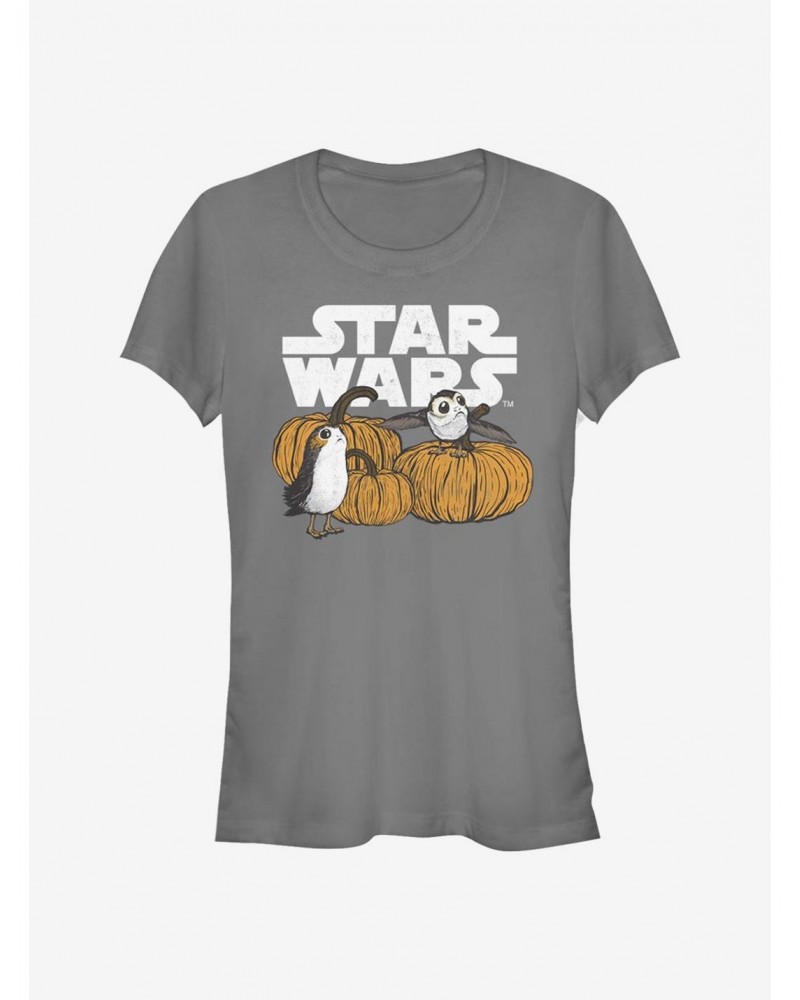 Star Wars: The Last Jedi Pumpkin Patch Porg Girls T-Shirt $7.60 T-Shirts