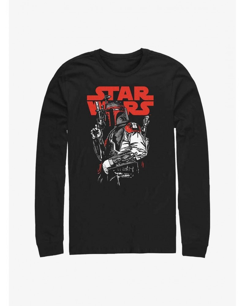 Star Wars Boba Fett Pose Long-Sleeve T-Shirt $8.69 T-Shirts