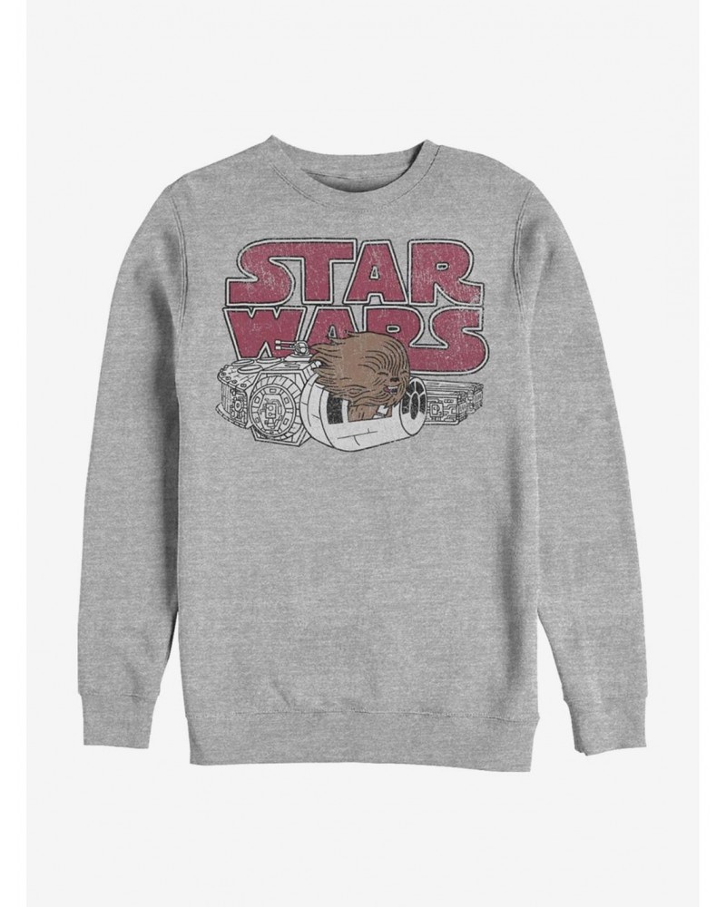 Star Wars Chewie Window Crew Sweatshirt $14.76 Sweatshirts